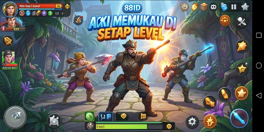 Tangkapan layar menampilkan aksi menyerang dan bertahan dalam 88ID.