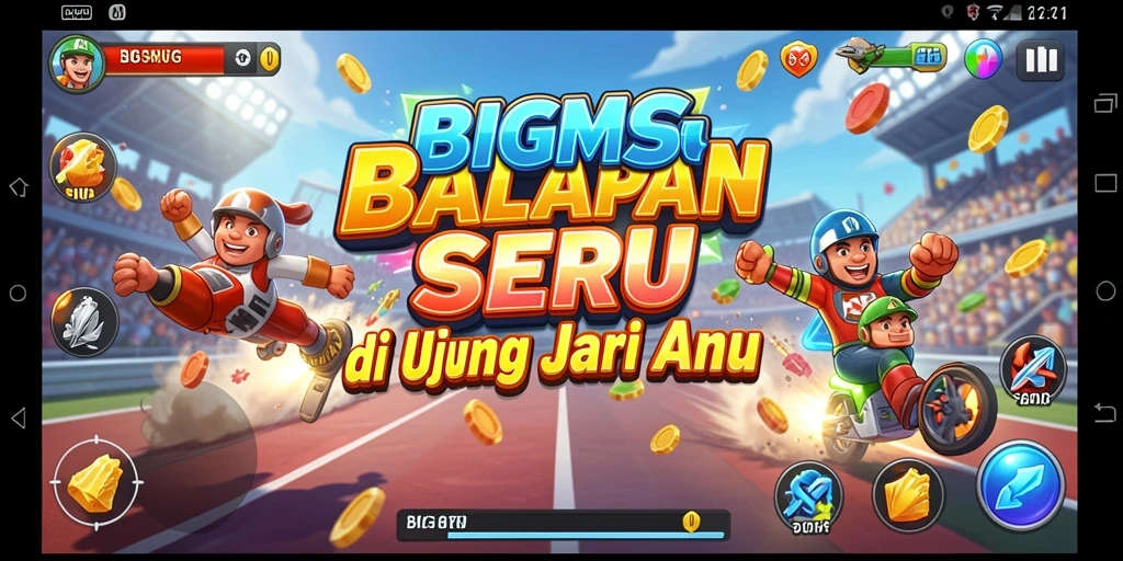 Tampilan permainan Racing yang mendebarkan dan grafis memukau.