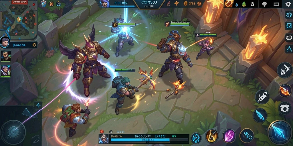 Screenshot gameplay seru di dalam pertarungan MOBA COIN303.