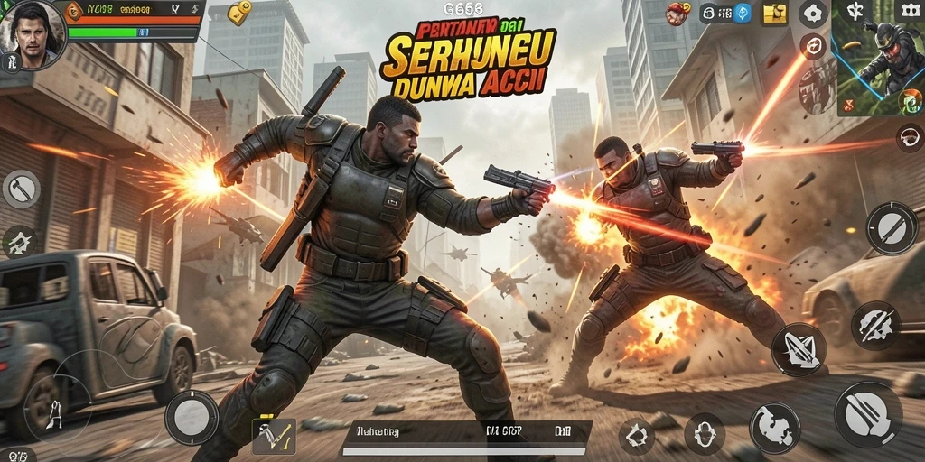 Tampilan gameplay G668 yang intens dan penuh aksi.