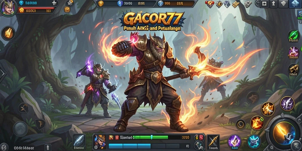 Gameplay GACOR77 menampilkan petualangan seru dengan pertempuran yang dinamis.