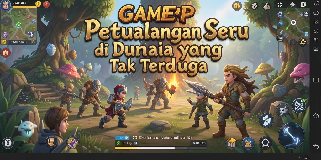Screenshot menunjukkan gameplay seru petualangan di GAMERP.