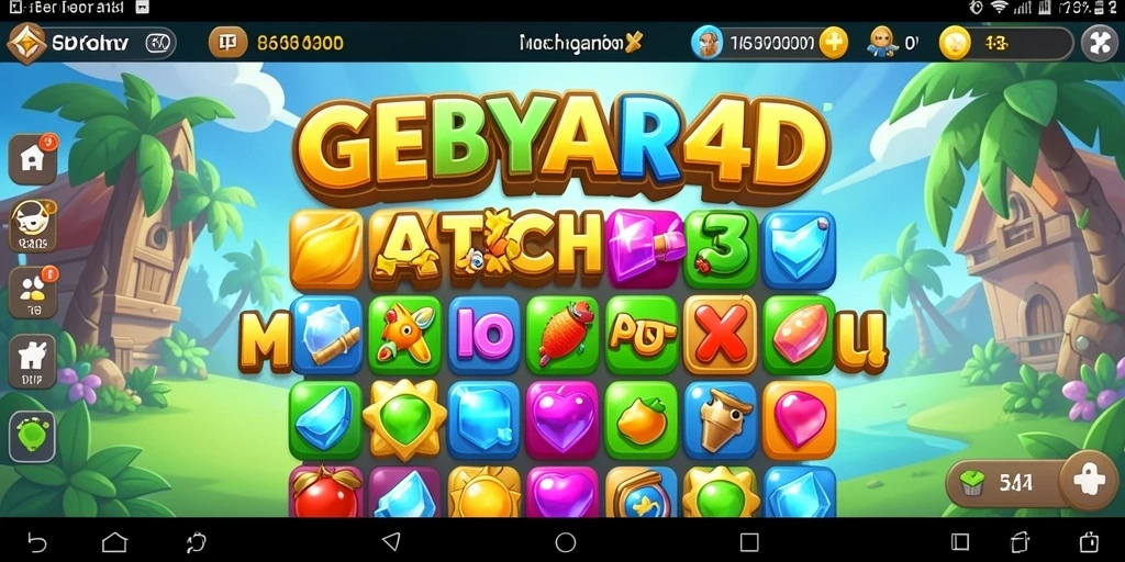 Tangkapan layar gameplay GEBYAR4D yang menarik dan penuh warna.