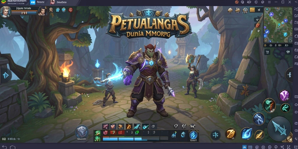 Tangkapan layar utama H03 menampilkan aksi epik dalam gameplay MMORPG.