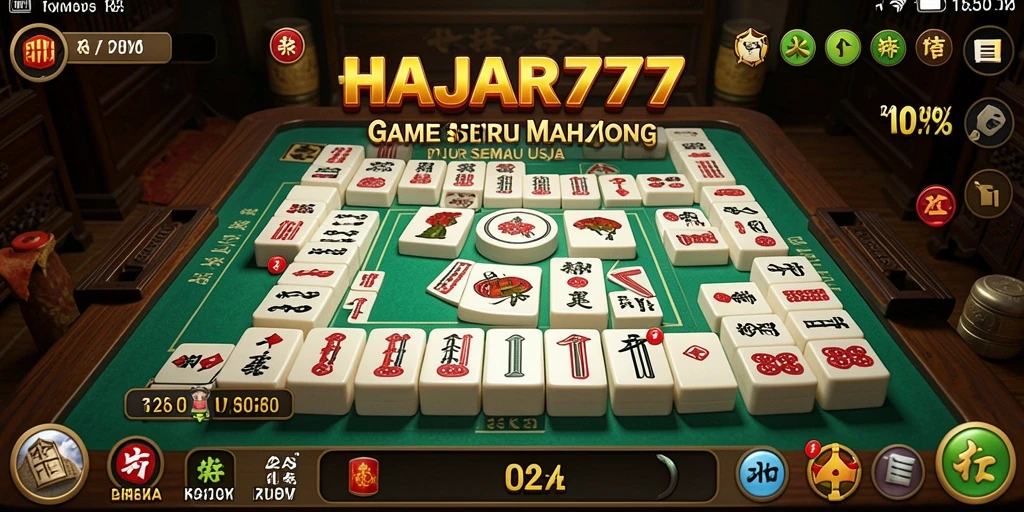 Screenshot HAJAR777 menampilkan gameplay seru Mahjong.