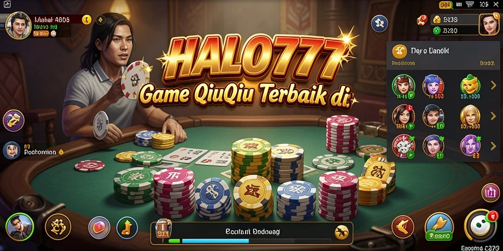 Tampilan gameplay menarik dalam HALO777 QiuQiu.