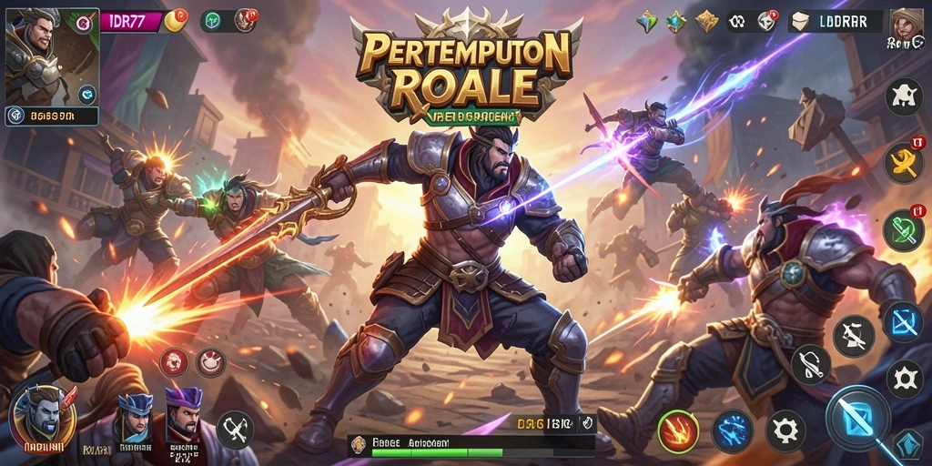 Screenshot menunjukkan aksi mendebarkan dari permainan Battle Royale.
