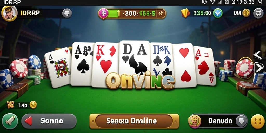 Tampilan seru gameplay Domino IDRRP dengan pemain bersaing.