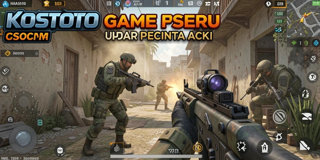 Tangkapan layar KOSTOTO menunjukkan aksi gameplay FPS yang seru dan mendebarkan.
