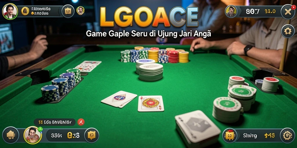 Tampilan gameplay seru di LGOACE saat bermain Gaple.