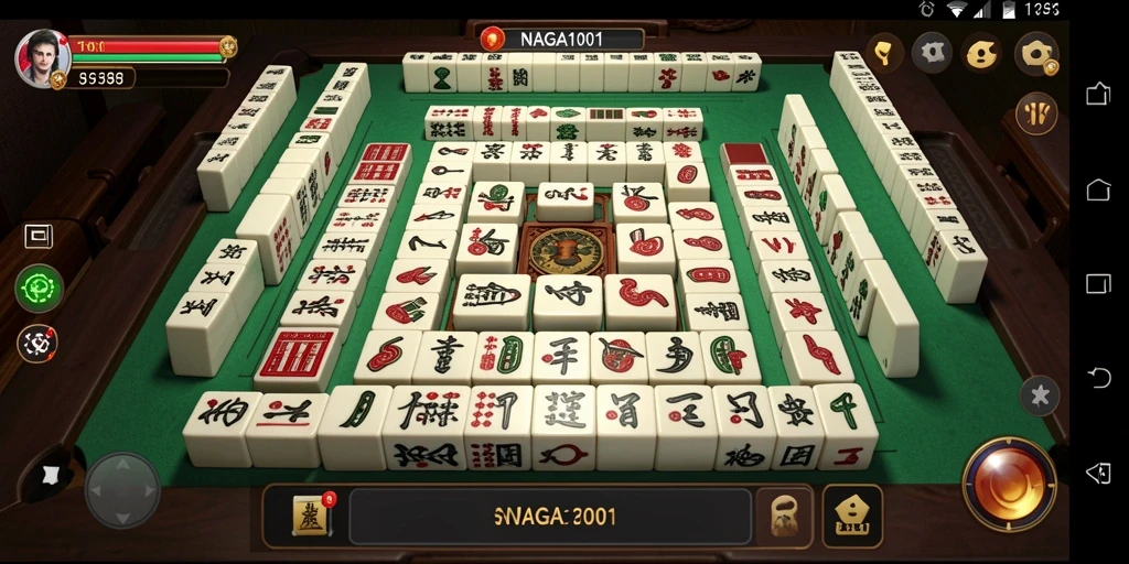 Tampilan gameplay seru NAGA1001 dengan grafis Mahjong yang memukau.