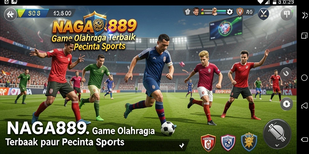 Screenshot NAGA889 menampilkan aksi seru di lapangan olahraga.