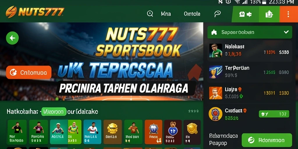 Tangkapan layar dari gameplay NUTS777 menampilkan halaman taruhan yang menarik.