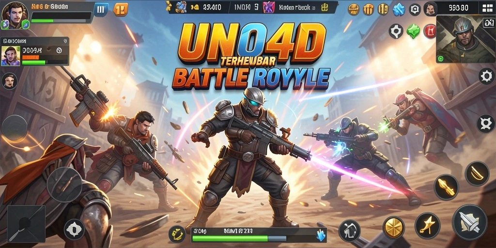 Gameplay kompetitif dan seru dalam UNO4D menunjukkan aksi Battle Royale yang mendebarkan.