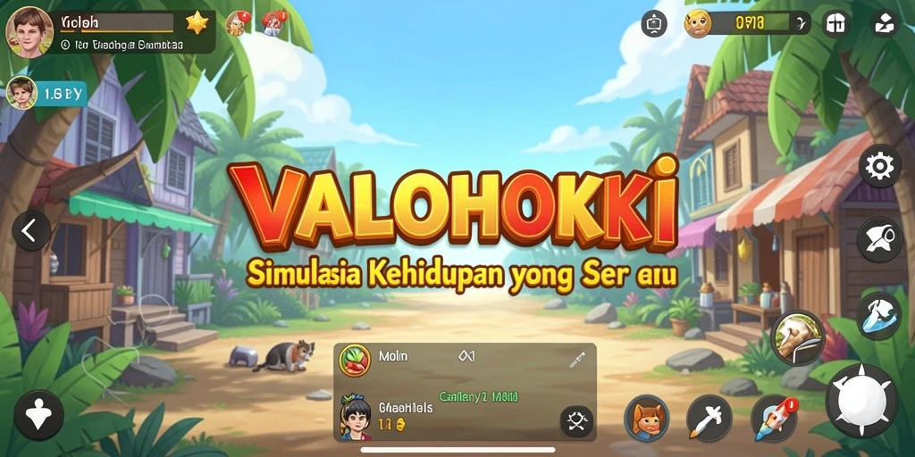 Screenshot VALOHOKI menampilkan karakter dan lingkungan gameplay simulasi.
